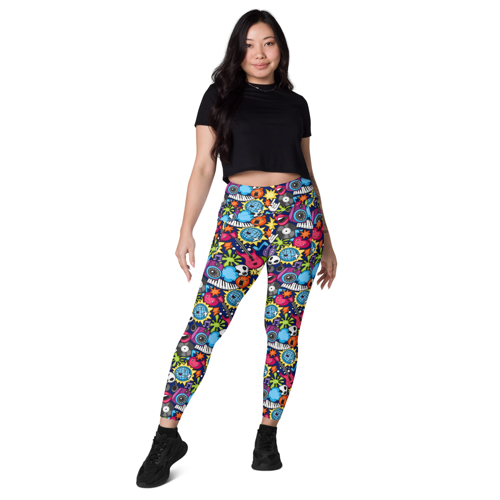 Sticker Music - Leggings with pockets Leggings With Pockets 2XS - 6XL (US) Music