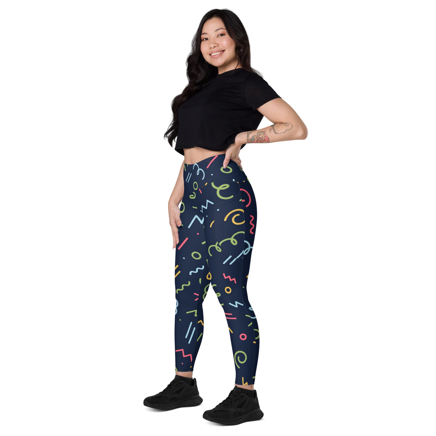 Squiggles - Leggings with pockets, 2XS - 6XL Leggings With Pockets 2XS - 6XL (US)