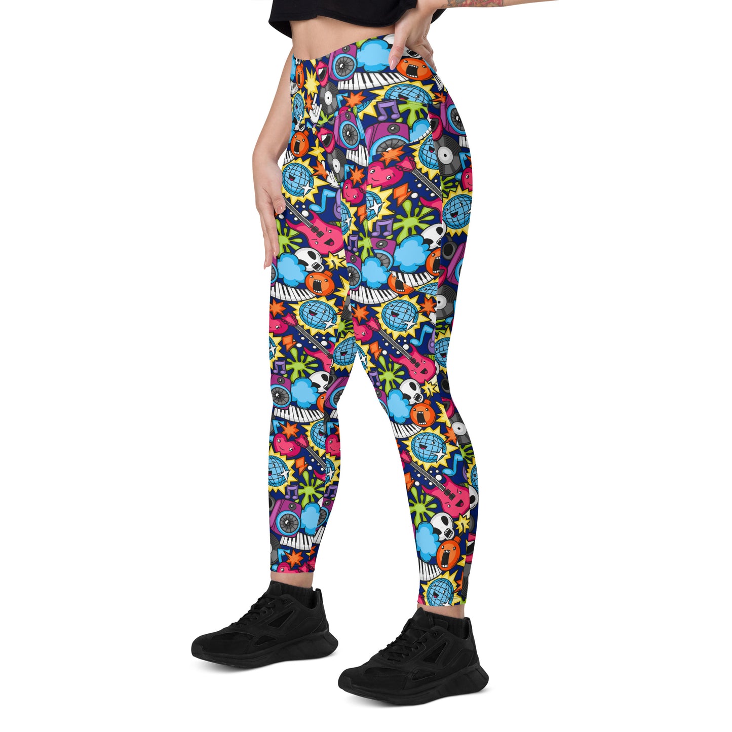 Sticker Music - Leggings with pockets Leggings With Pockets 2XS - 6XL (US) Music