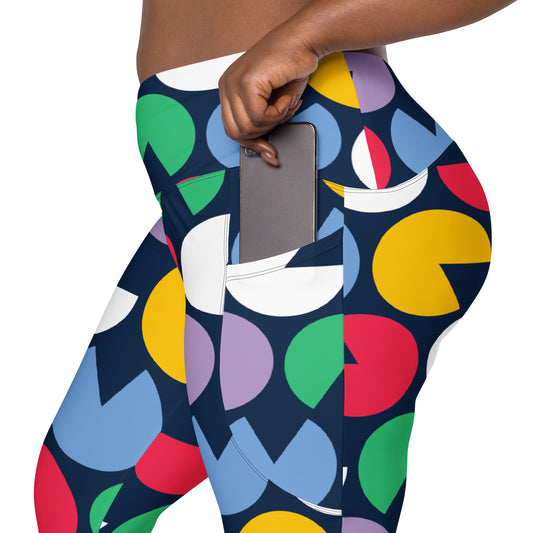 Hungry Circles - Leggings with pockets, 2XS - 6XL 6XL Leggings With Pockets 2XS - 6XL (US)