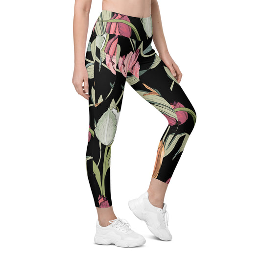Tulips - Leggings with pockets, 2XS - 6XL 6XL Leggings With Pockets 2XS - 6XL (US)