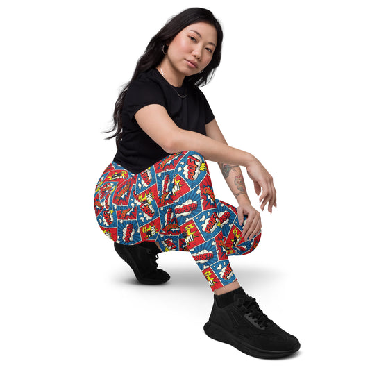 Comic Book - Leggings with pockets, 2XS - 6XL 6XL Leggings With Pockets 2XS - 6XL (US)