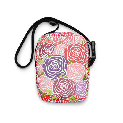 Abstract Roses - Utility crossbody bag Utility Cross Body Bag Globally Fulfilled Plants Printed Offshore