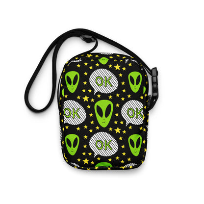 Alien OK - Utility crossbody bag Utility Cross Body Bag Globally Fulfilled Printed Offshore Sci Fi