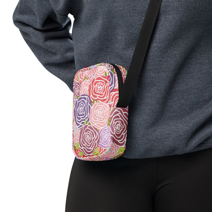 Abstract Roses - Utility crossbody bag Utility Cross Body Bag Plants