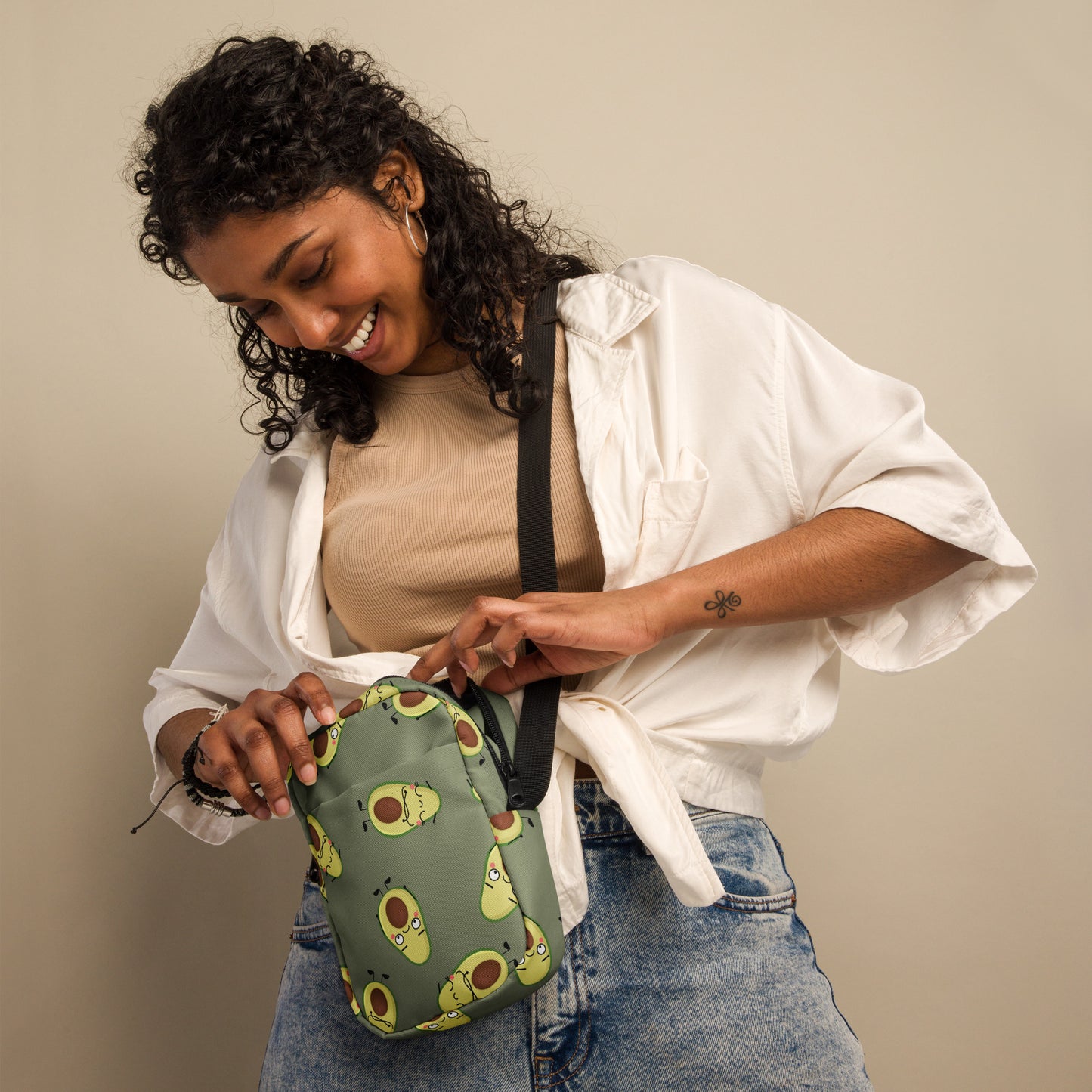 Avocado Characters - Utility crossbody bag Utility Cross Body Bag Food