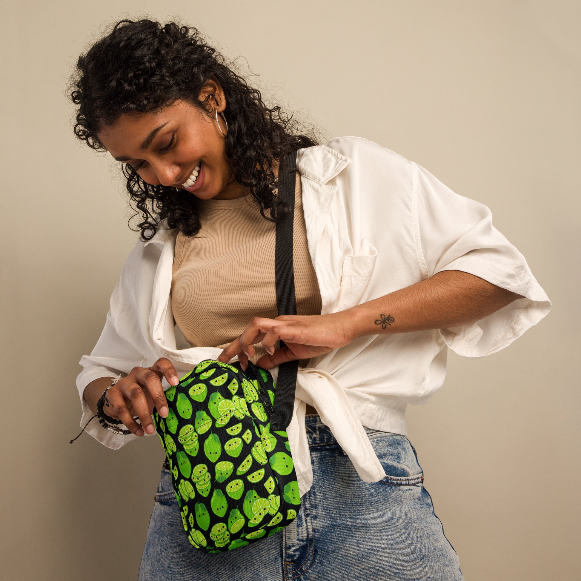 Cute Limes - Utility crossbody bag Utility Cross Body Bag Food