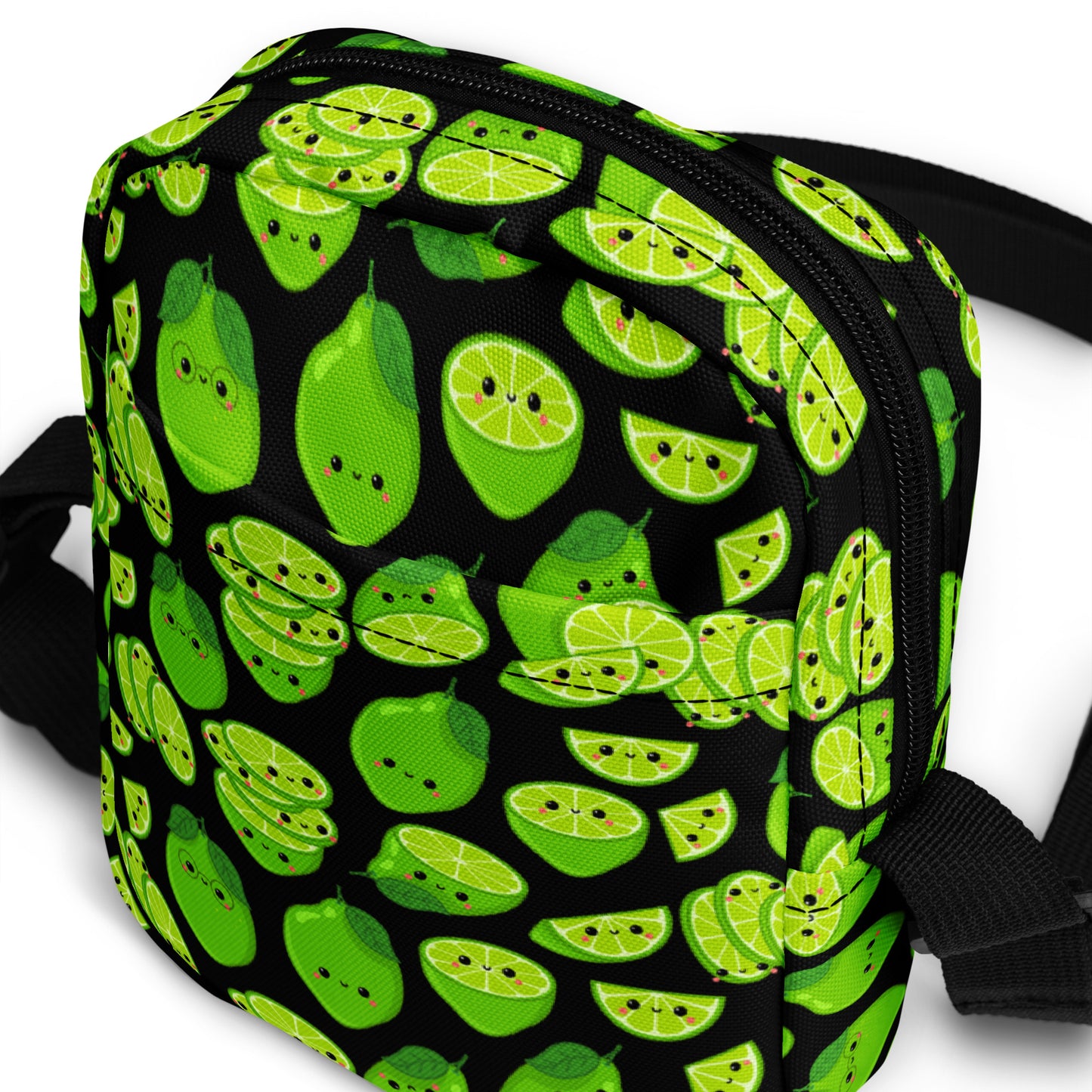 Cute Limes - Utility crossbody bag Utility Cross Body Bag Food Globally Fulfilled Printed Offshore