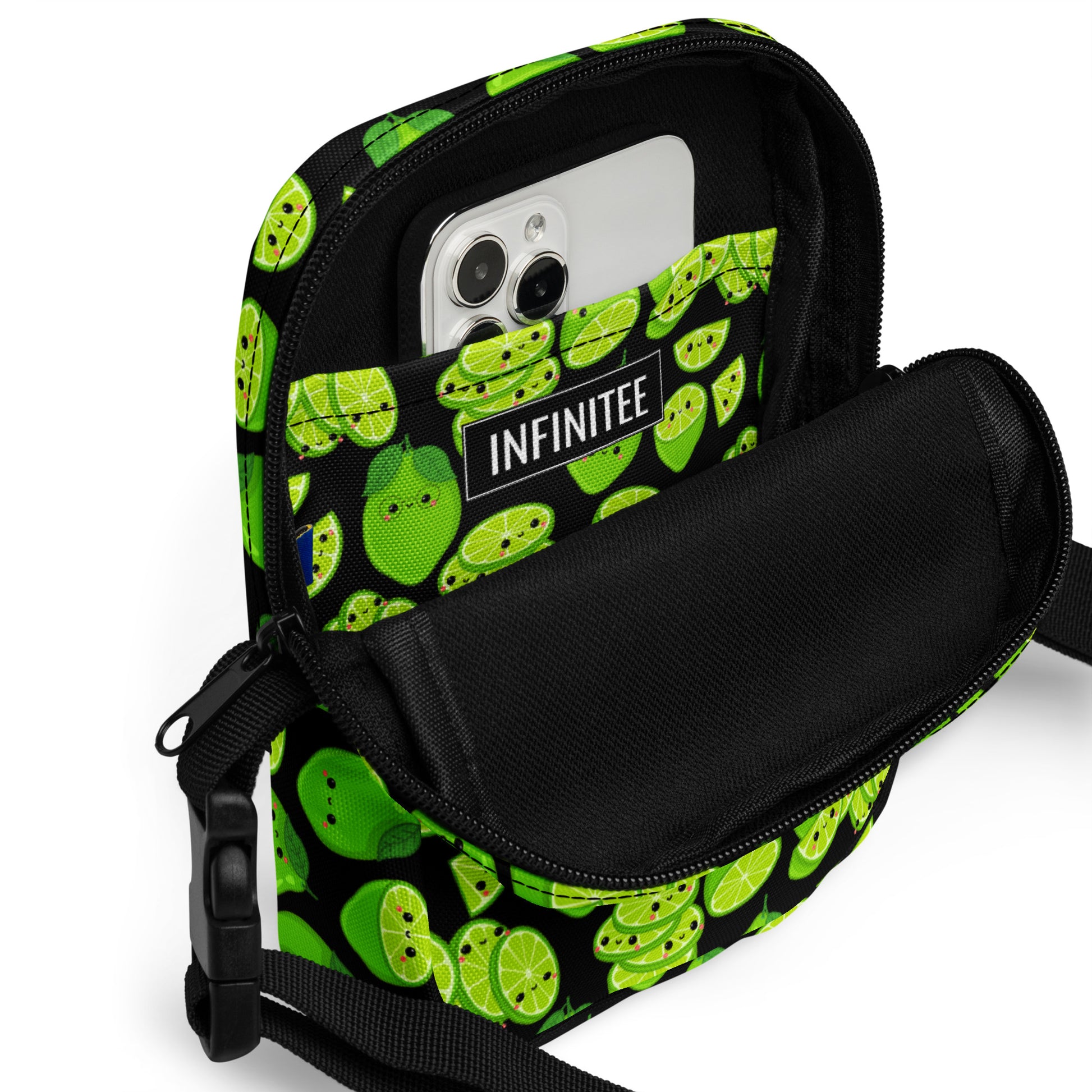 Cute Limes - Utility crossbody bag Utility Cross Body Bag Food Globally Fulfilled Printed Offshore