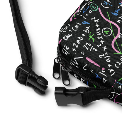 Equations In Pink And Green - Utility crossbody bag Utility Cross Body Bag Maths Science