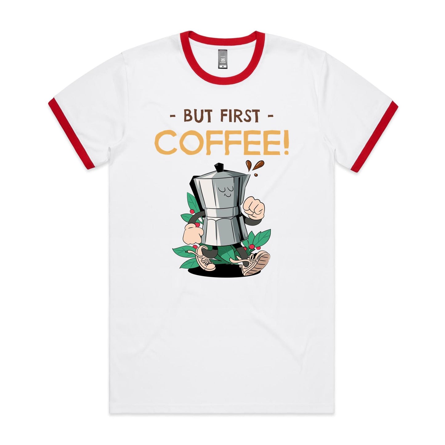 But First Coffee - Staple Ringer Tee