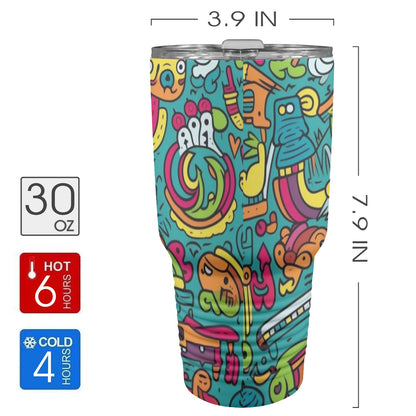 Crazy Characters - 30oz Insulated Stainless Steel Mobile Tumbler