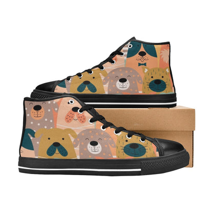 Lots Of Dogs - Men's High Top Canvas Shoes