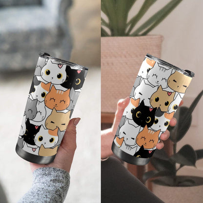 Cute Cartoon Cats - 20oz Travel Mug / Tumbler