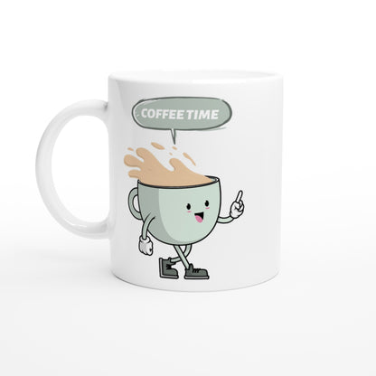 Coffee Time - White 11oz Ceramic Mug Default Title White 11oz Mug Coffee Globally Fulfilled