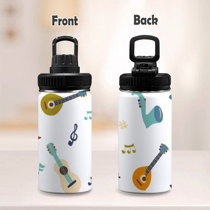 Guitar Music - Kids Water Bottle with Chug Lid (12 oz)