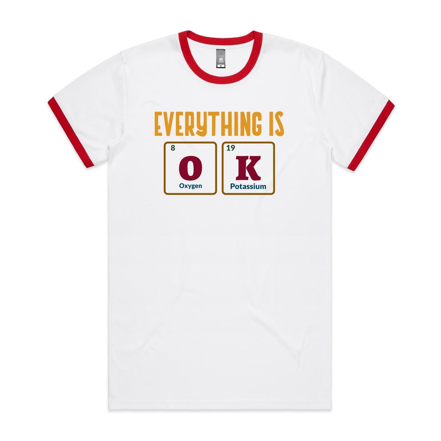 Everything Is OK, Periodic Table - Staple Ringer Tee