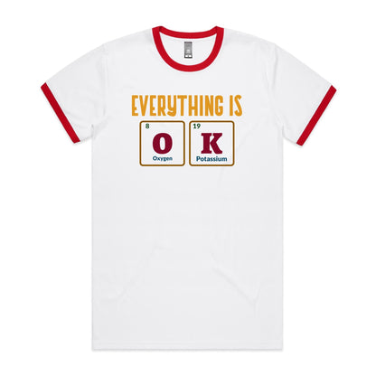 Everything Is OK, Periodic Table - Staple Ringer Tee