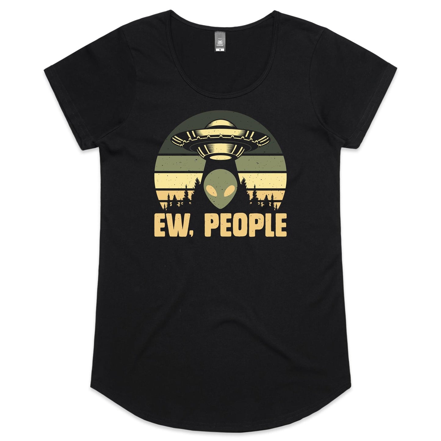 Alien Ew, People - Womens Scoop Neck T-Shirt