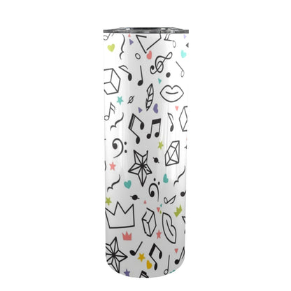 Music Time - 20oz Tall Skinny Tumbler with Lid and Straw