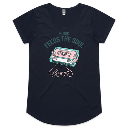 Music Feeds The Soul - Womens Scoop Neck T-Shirt