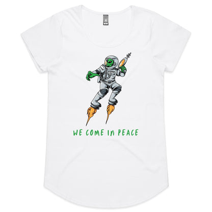 Alien, We Come In Peace - Womens Scoop Neck T-Shirt