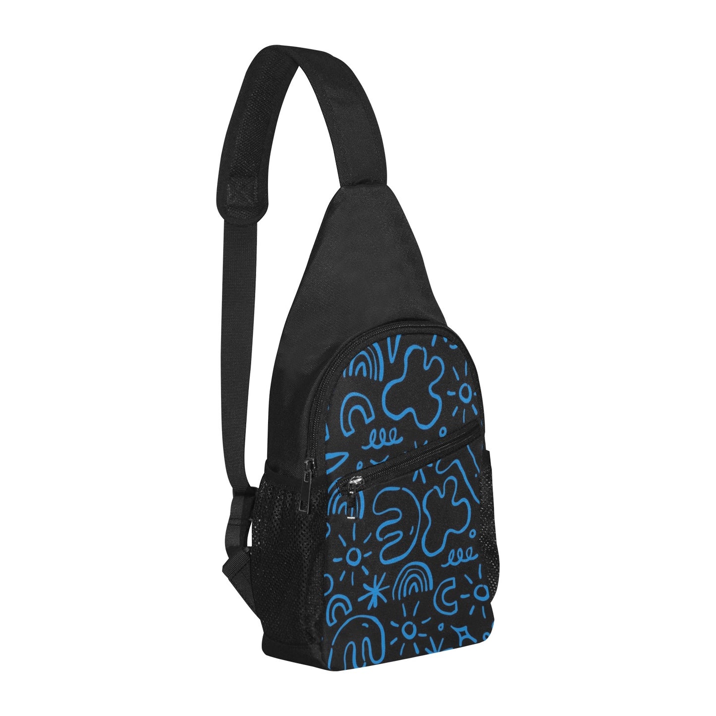 Blue Squiggle - Chest Bag