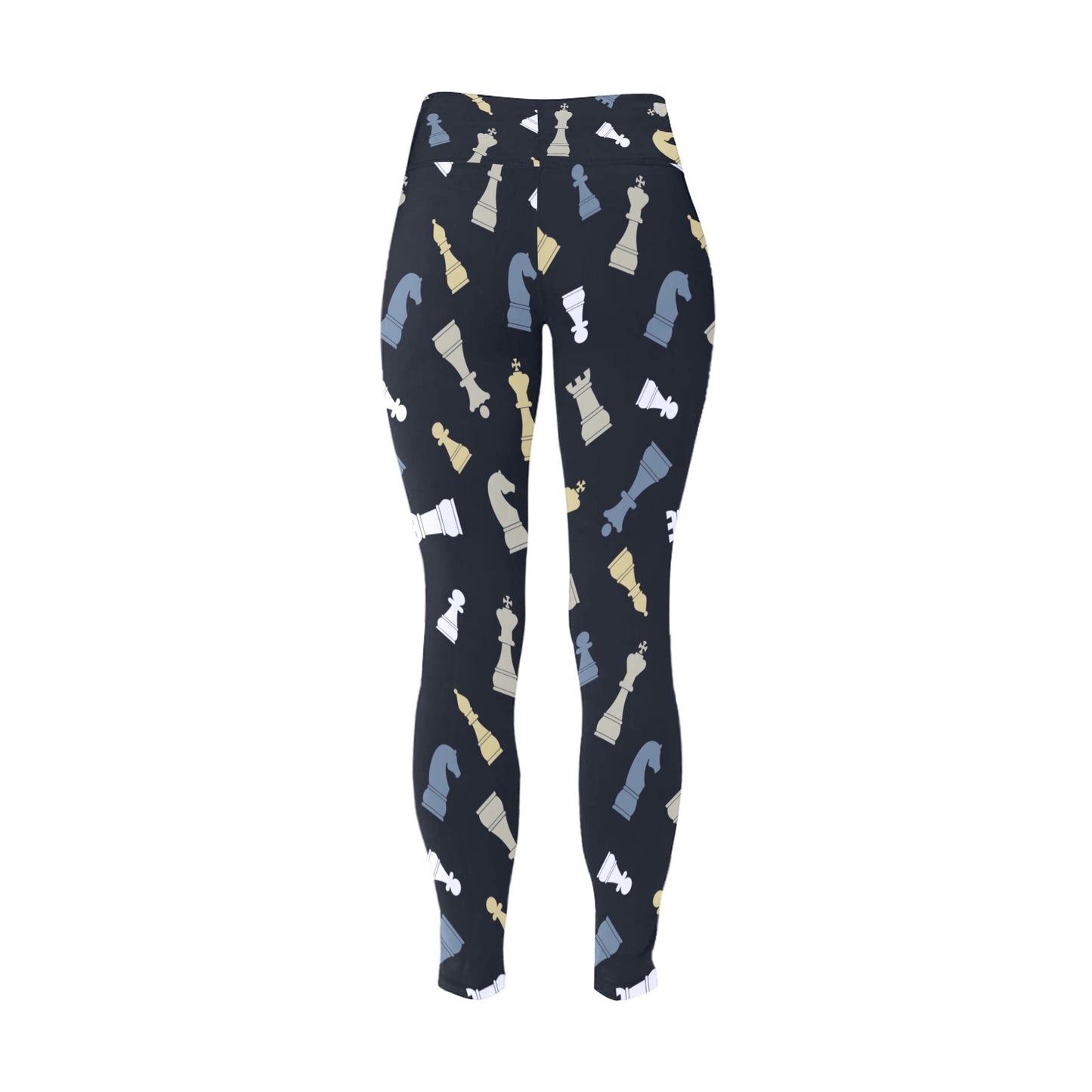 Chess Pattern - Womens High Waist Leggings (Sizes 16-22)