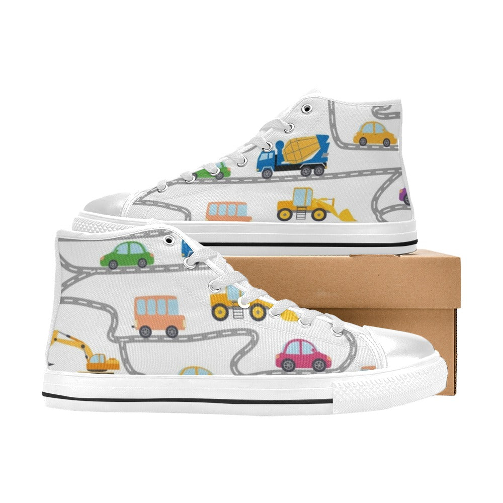 On The Road - Kids' High Top Canvas Shoes