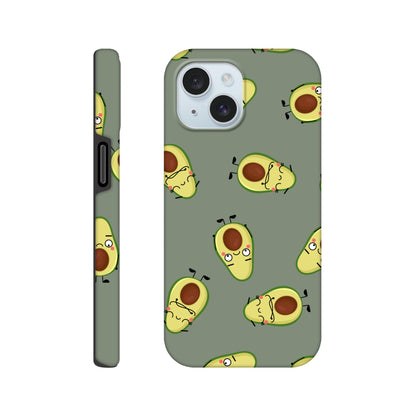 Avocado Characters - Phone Tough Case iPhone 15 Phone Case food Globally Fulfilled