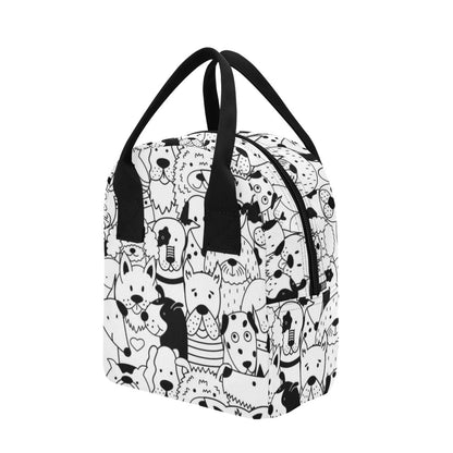 Black And White Dogs - Zipper Lunch Bag