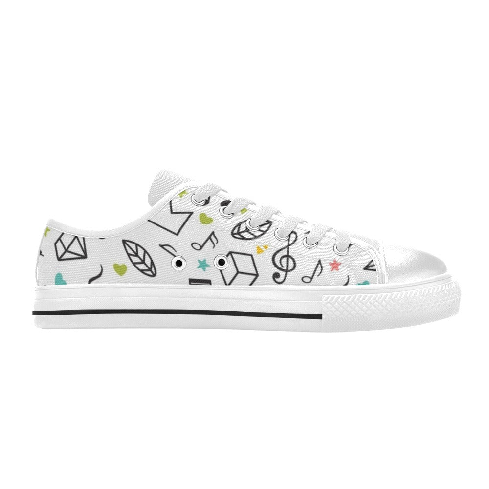 Music Time - Women's Classic Canvas Shoes