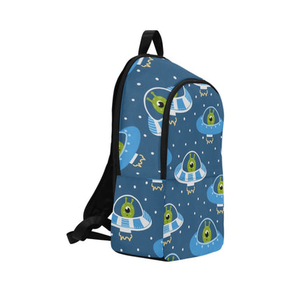 Cute Aliens in UFOs - Fabric Backpack for Adult