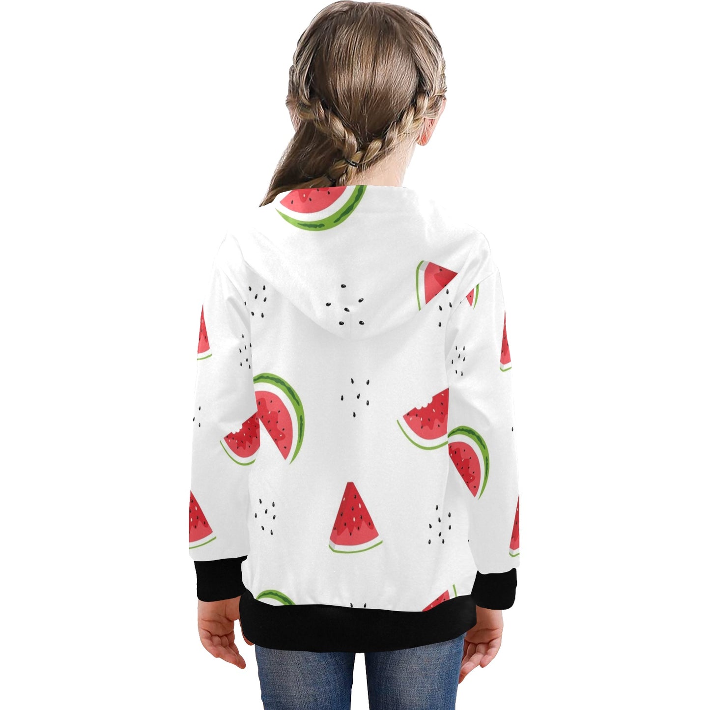 Watermelon - Senior Girls Zip Up Hoodie