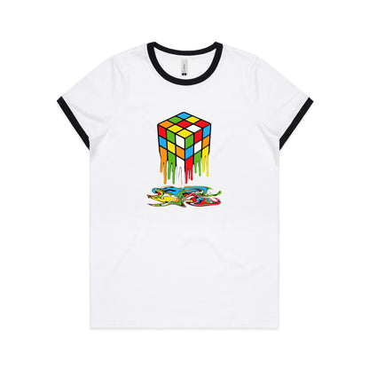 Melting Cube - Women's Ringer Tee