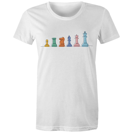 Chess - Womens T-shirt White Womens T-shirt Chess Games