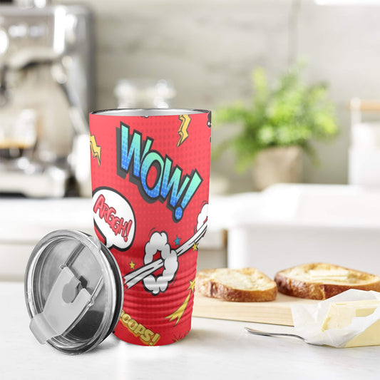 Comic Book Red - 30oz Insulated Stainless Steel Mobile Tumbler