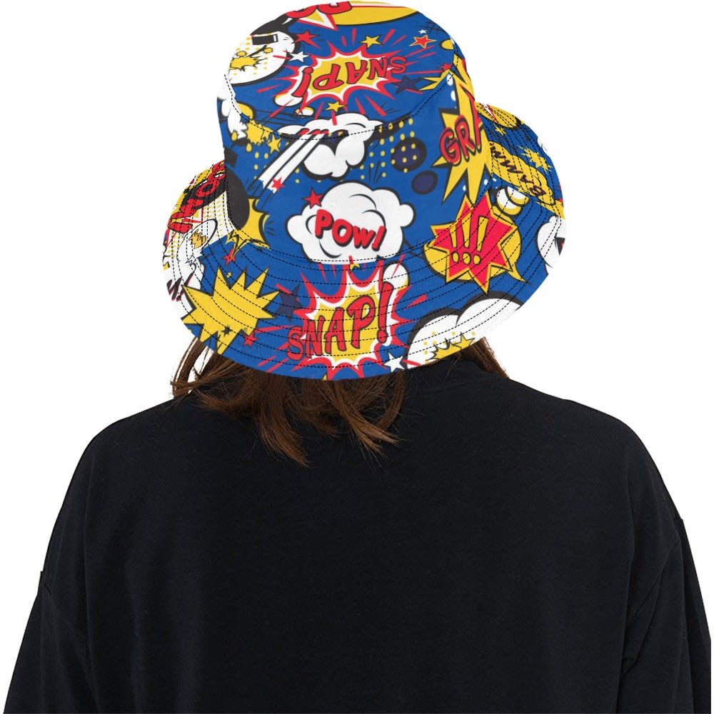 Blue Comic Book - Womens Bucket Hat