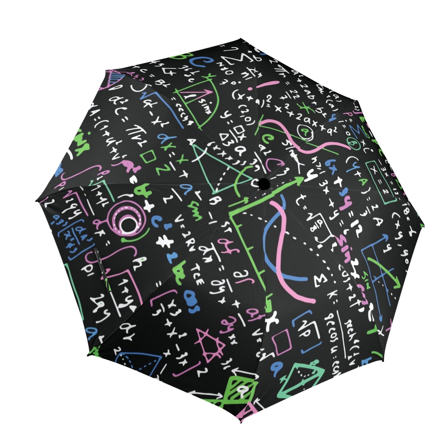 Equations In Green And Pink - Semi-Automatic Foldable Umbrella Semi-Automatic Foldable Umbrella