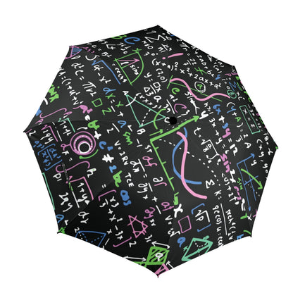 Equations In Green And Pink - Semi-Automatic Foldable Umbrella Semi-Automatic Foldable Umbrella Printed Offshore