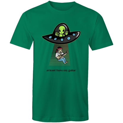 Alien Abduction, At Least I Have My Guitar - Mens T-Shirt