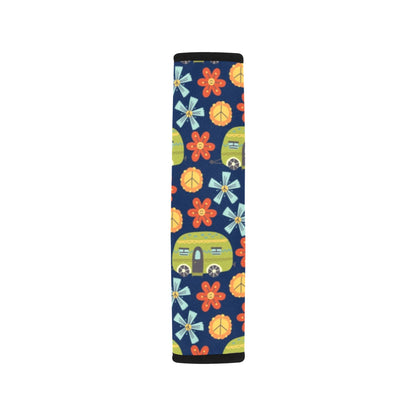 Hippy Caravan - Car Seat Belt Cover 7''x10'' (Pack of 2)