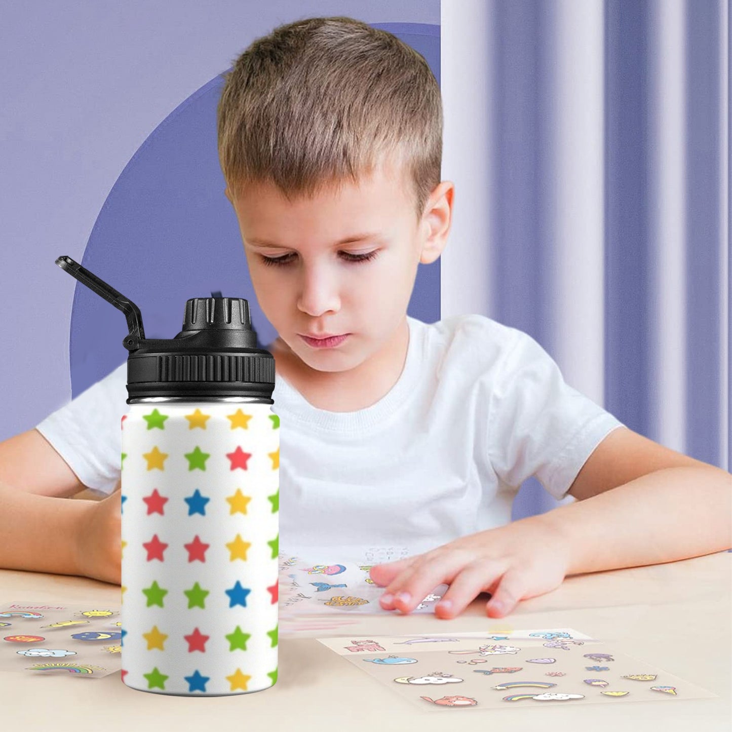 Stars - Kids Water Bottle with Chug Lid (12 oz)