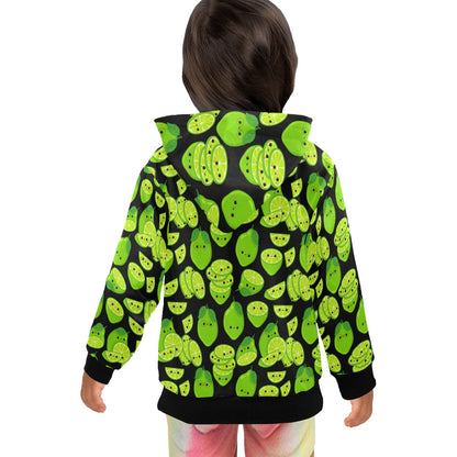 Cute Limes - Junior Girls Zip Up Hoodie