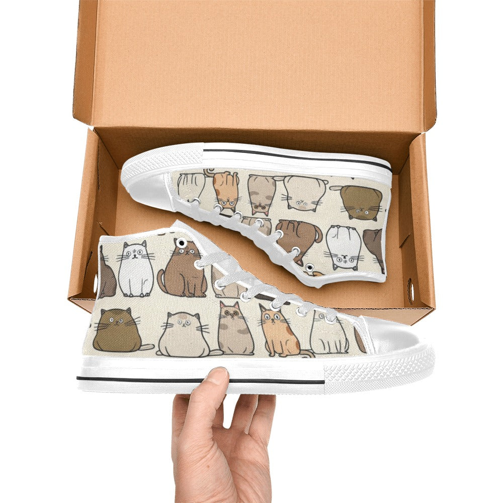 Lots Of Cats - Women's High Top Canvas Shoes