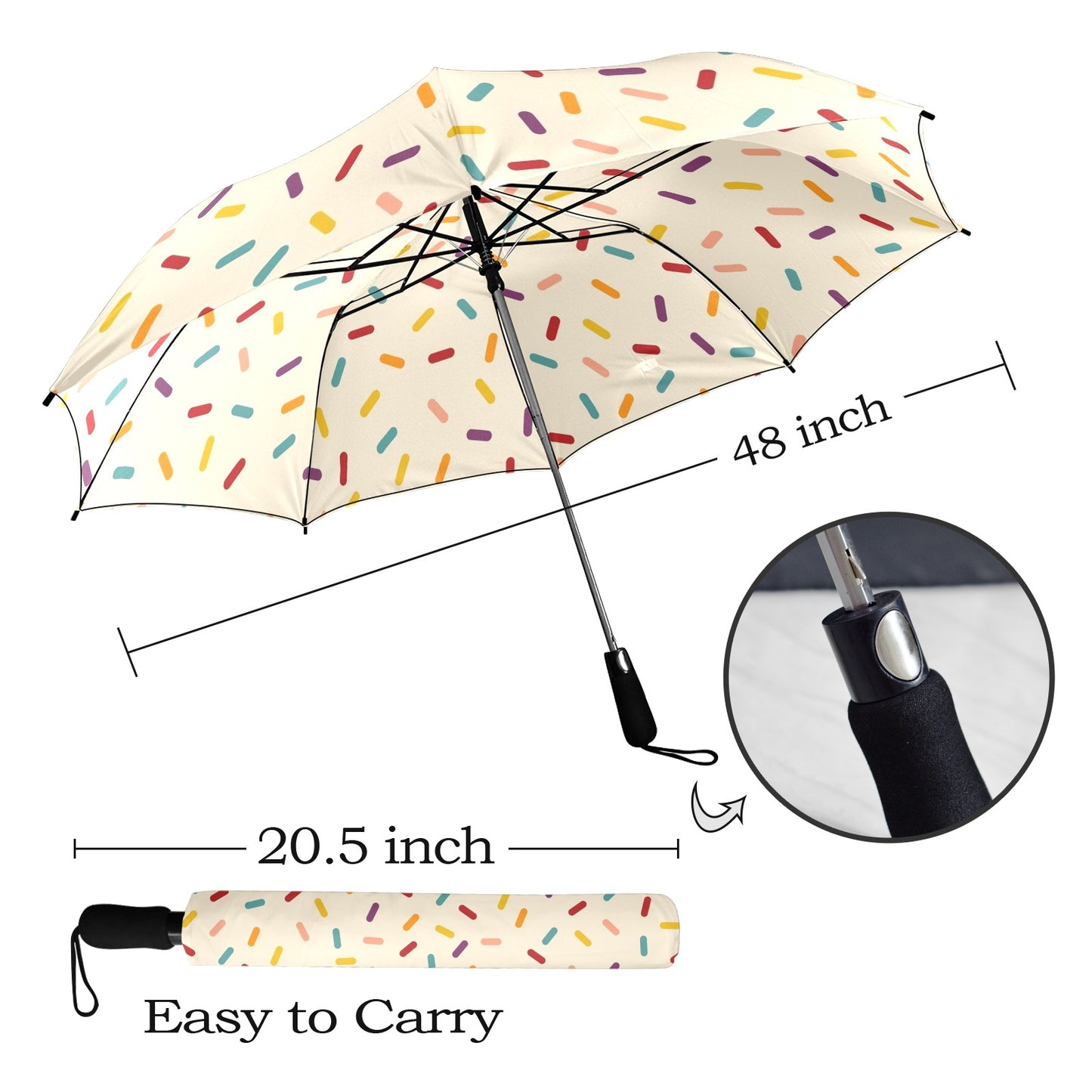 Sprinkles - Semi-Automatic Foldable Umbrella Semi-Automatic Foldable Umbrella Printed Offshore