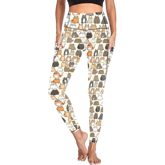 Lots Of Cats - Women's All Over Print Leggings with Pockets