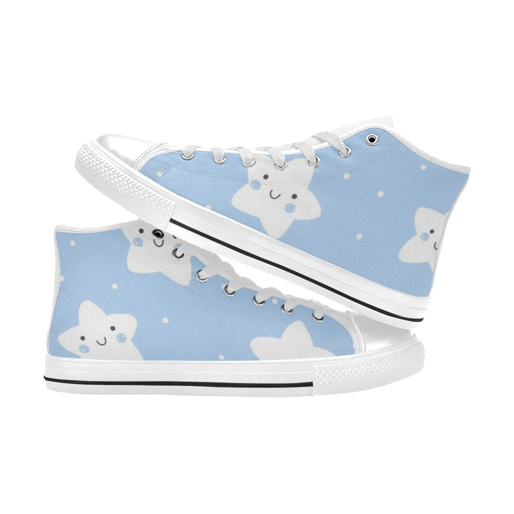 Happy Stars - Kids' High Top Canvas Shoes