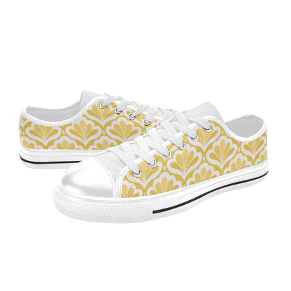 Yellow Pattern - Women's Classic Canvas Shoes