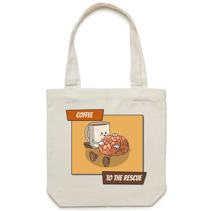 Coffee To The Rescue - Canvas Tote Bag